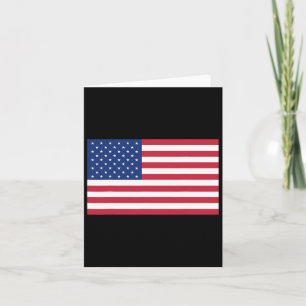 Navy Blue American Flag Shirt - Simple Card