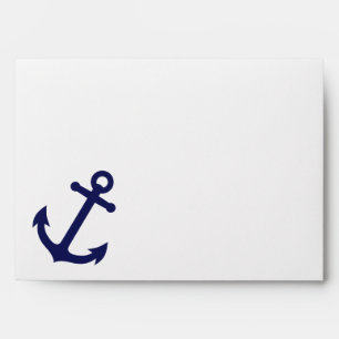 Navy Blue Anchor Envelope