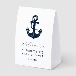 Navy Blue Anchor Personalised Baby Shower 