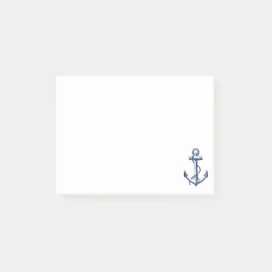 Navy Blue Anchor Post-it Notes