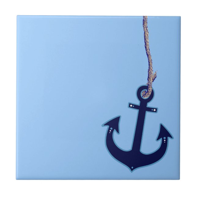 navy blue anchor tile (Front)