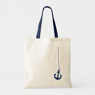 navy blue anchor tote bag