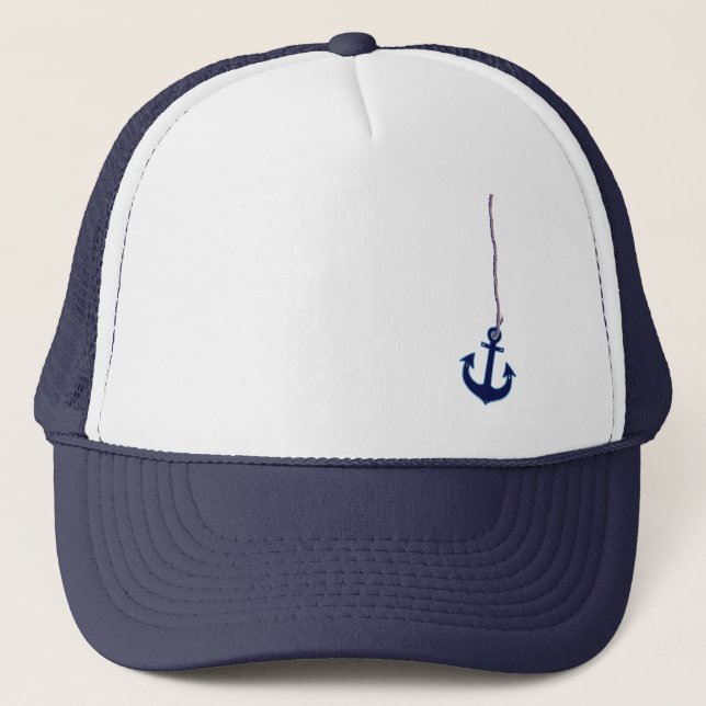 navy blue Anchor Trucker Hat (Front)