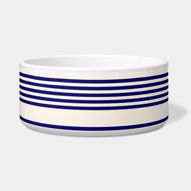 Navy blue and beige five stripes pattern (Front)