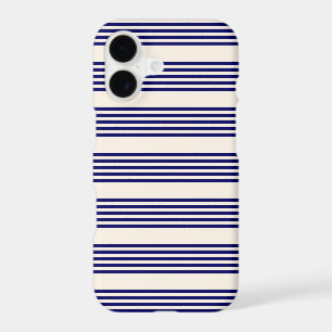 Navy blue and beige five stripes pattern
