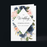 Navy Blue and Blush Pink Floral Wedding Program<br><div class="desc">Modern and elegant design printed Navy Blue and Blush Pink Floral Wedding Program that can be customized with your text. Please click the "Customize it" button and use our design tool to modify this template. Check out the Graphic Art Design store for other products that match this design!</div>