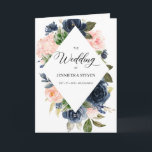 Navy Blue and Blush Pink Floral Wedding Program<br><div class="desc">Modern and elegant design printed Navy Blue and Blush Pink Floral Wedding Program that can be customized with your text. Please click the "Customize it" button and use our design tool to modify this template. Check out the Graphic Art Design store for other products that match this design!</div>