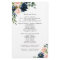 Navy Blue and Blush Pink Floral Wedding Programs