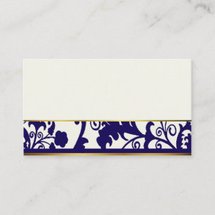 Navy Blue and Cream place cards
