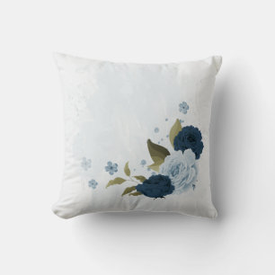 navy blue and dusty blue cushion
