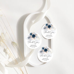 Navy Blue and Dusty Rose Bridal Shower Gift Tag