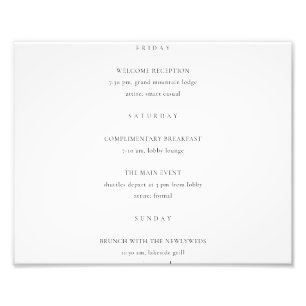 Navy Blue and Gold Agate Wedding program Photo Print