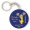 Navy Blue and Gold Cheer Keychains with Your Text