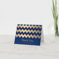 Navy Blue and Gold Chevron Pattern