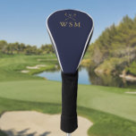 Navy Blue And Gold Custom Monogram Golf Clubs Golf Head Cover<br><div class="desc">Personalise the monogram in classic typography to create a unique golf gift and keepsake for any golfer. Designed by Thisisnotme©</div>