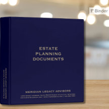 Navy Blue and Gold Estate Planning