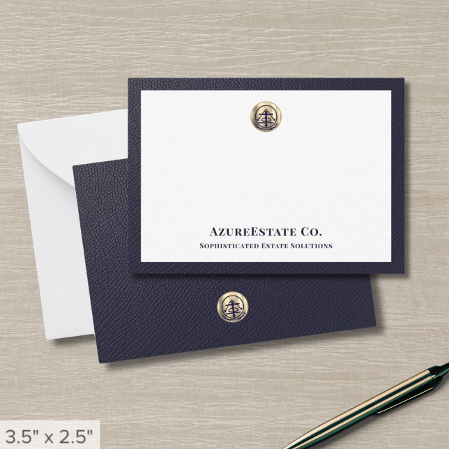 Navy Blue and Gold Logo Card (Creator Uploaded)