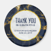 Navy Blue and Gold Marble Modern Stylish Wedding