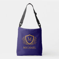 Navy Blue and Gold Personalised Monogram Name