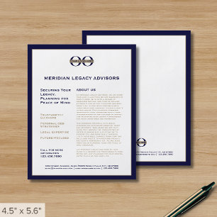 Navy Blue and Gold Promotional Flyer