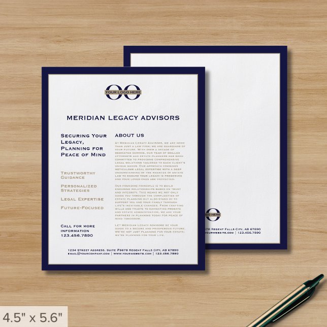 Navy Blue and Gold Promotional Flyer (Creator Uploaded)