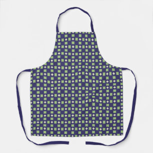 Navy Blue and Green Mosaic Apron