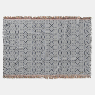 Navy Blue and Grey Custom Design Throw Blanket