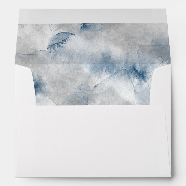 Navy Blue and Grey Watercolor Envelope (Back (Bottom))
