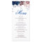 Navy Blue and Mauve Floral Modern Wedding Menus