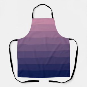 Navy Blue and Mauve Gradient Apron