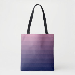 Navy Blue and Mauve Gradient Tote Bag