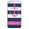 Navy Blue and Pink Anchor Monogram Case