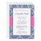 Navy Blue and Pink Damask Bridal Shower
