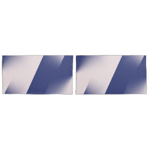 Navy Blue and Pink Diagonal Color Block Ombre Pillowcase