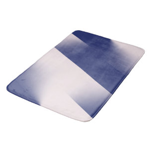 Navy Blue and Pink Diagonal Colour Block Ombre Bath Mat