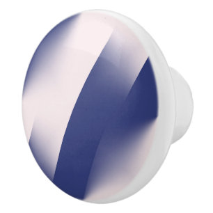 Navy Blue and Pink Diagonal Colour Block Ombre Ceramic Knob