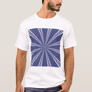 Navy Blue and Pink Dovetail Kaleidoscope T-Shirt
