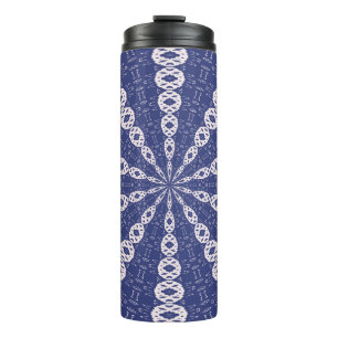 Navy Blue and Pink Mitochondria Kaleidoscope Thermal Tumbler