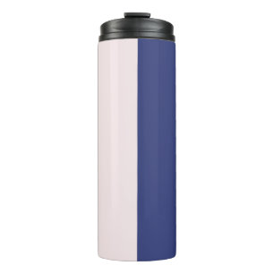 Navy Blue and Pink Vertical Colour Blocks Thermal Tumbler