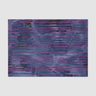Navy Blue and Purple Striped Pattern Tissue Paper