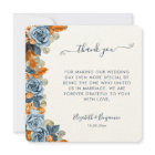 Navy Blue And Rust Wedding Officiant Thank You