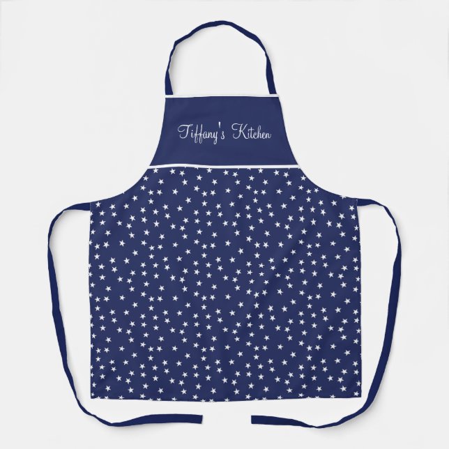Navy Blue and Stars Apron (Front)