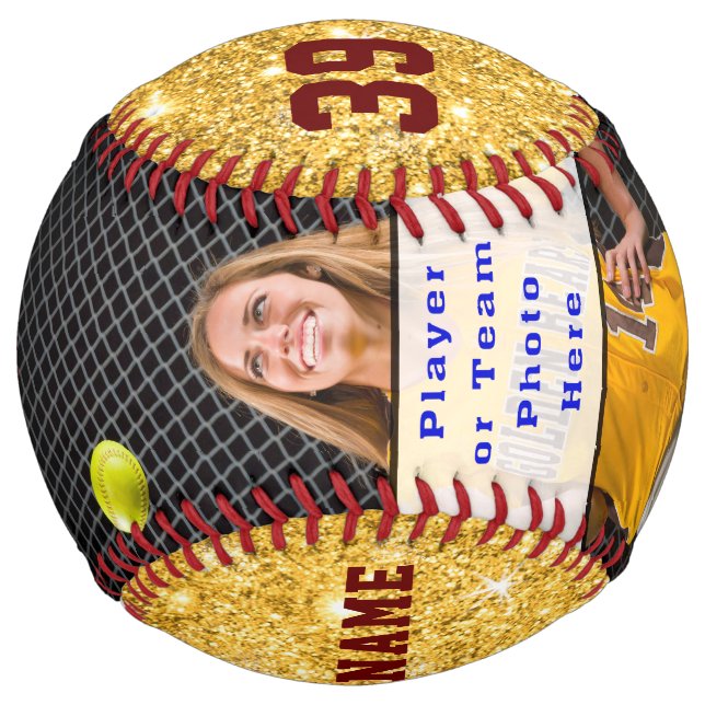 Navy Blue and Vegas Gold, Photo Softball (Front)