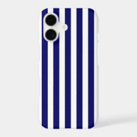 Navy blue and white candy stripes