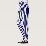 Navy blue and white candy stripes leggings<br><div class="desc">Navy blue and white candy stripes</div>