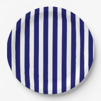 Navy blue and white candy stripes