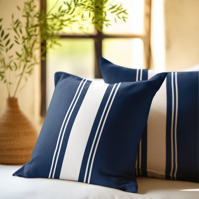 Navy Blue and White Cushion (Creator Uploaded)