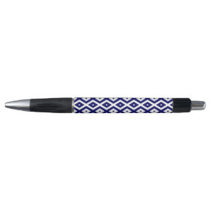 Navy blue and white diamond pattern