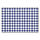 Navy Blue and White Gingham Pattern Tissue Paper