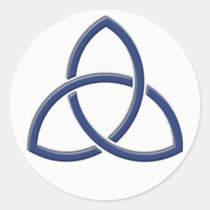 Navy Blue and White Love Knot Wedding Sticker